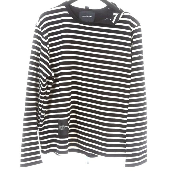 Marc Jacobs Striped Cotton Long Sleeve T-Shirt XL Luxe Minimalist EUC MSRP $295 - Picture 2 of 11